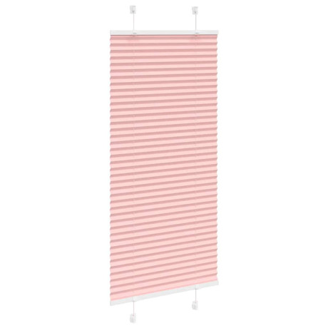 vidaXL Plissé rolgordijn 55x150 cm stofbreedte 54,4 cm polyester roze afbeelding3 - 1