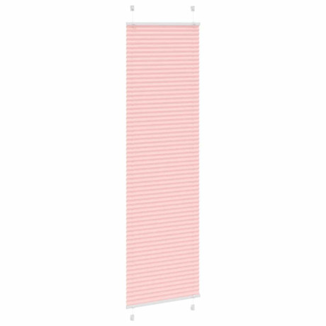 vidaXL Plissé rolgordijn 60x200 cm stofbreedte 59,4 cm polyester roze afbeelding3 - 1