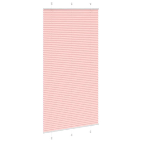 vidaXL Plissé rolgordijn 100x200 cm stofbreedte 99,4cm polyester roze afbeelding3 - 1