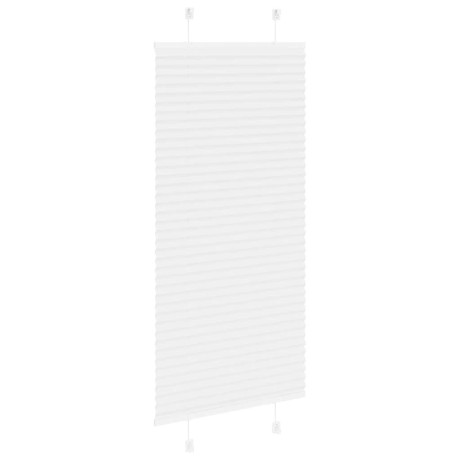 vidaXL Plissé rolgordijn 55x100 cm stofbreedte 54,4 cm polyester wit afbeelding3 - 1