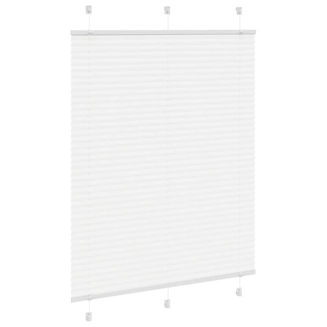 vidaXL Plissé rolgordijn 105x100cm stofbreedte 104,4cm polyester wit afbeelding3 - 1