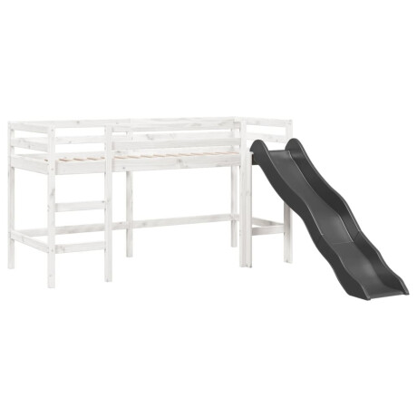 vidaXL Kinderhoogslaper zonder matras massief grenenhout wit 90x200 cm afbeelding3 - 1
