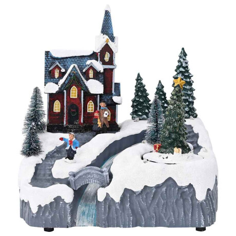 vidaXL Kerstdorp Multikleur 20.5 x 17 x 21 cm Kunststof afbeelding3 - 1