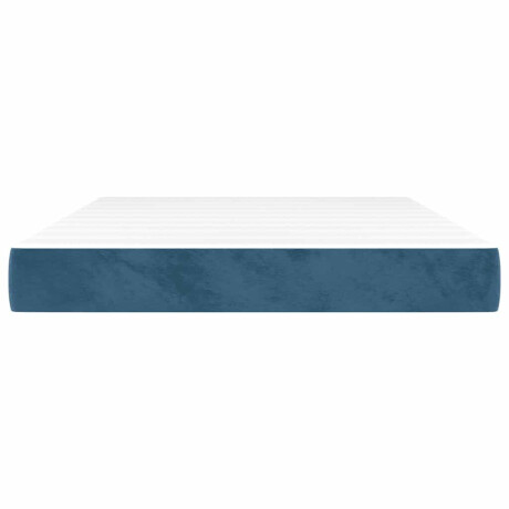vidaXL Pocketveringmatras 140x220x20 cm fluweel donkerblauw afbeelding3 - 1