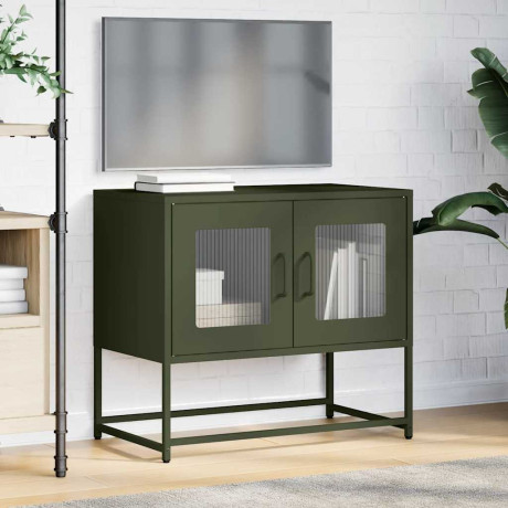 vidaXL Tv-meubel 68x39x60,5 cm koudgewalst staal olijfgroen afbeelding3 - 1