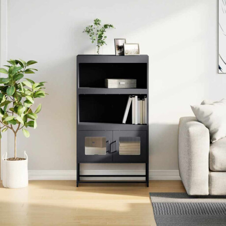 vidaXL Hoge kast 68x39x123 cm staal antracietkleurig afbeelding3 - 1