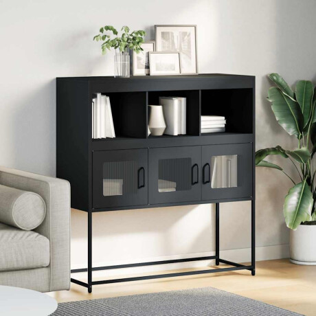 vidaXL Dressoir 100,5x39x107 cm koudgewalst staal antracietkleurig afbeelding3 - 1