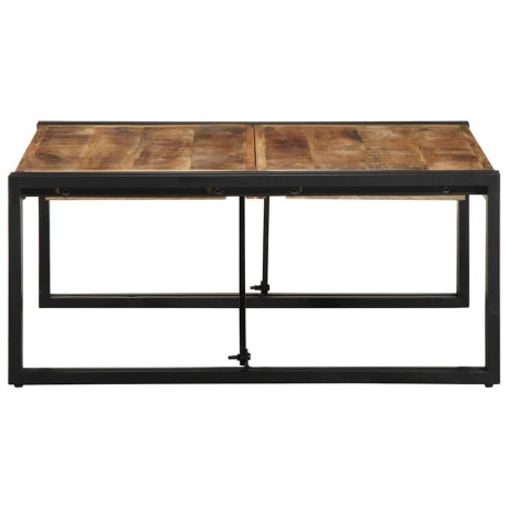 vidaXL Salontafel 80x80x35 cm massief ruw mangohout afbeelding3 - 1