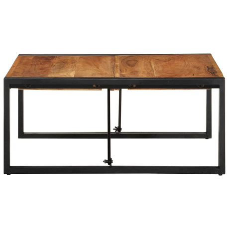 vidaXL Salontafel 80x80x35 cm massief acaciahout afbeelding3 - 1