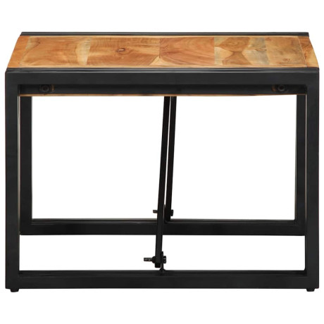 vidaXL Salontafel 50x50x35 cm massief acaciahout afbeelding3 - 1