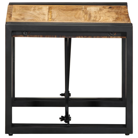 vidaXL Salontafel 40x40x35 cm massief ruw mangohout afbeelding3 - 1