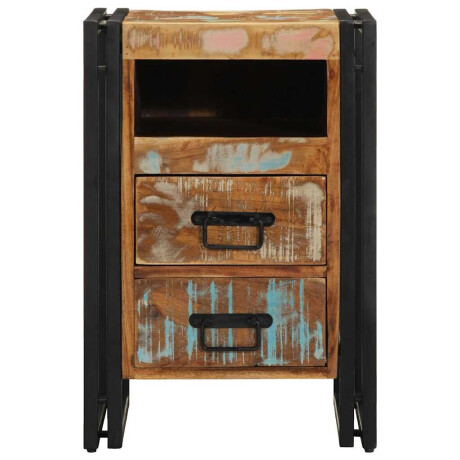 vidaXL Nachtkastje 40x40x59 cm Massief hout gerecycled afbeelding3 - 1
