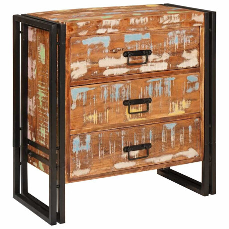 vidaXL Dressoir met lade Bruin 66 x 33 x 70 cm massief gerecycled hout afbeelding3 - 1