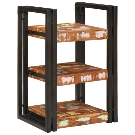 vidaXL Nachtkastje 2 pcs Bruin en zwart Massief Gerecycled Hout afbeelding3 - 1