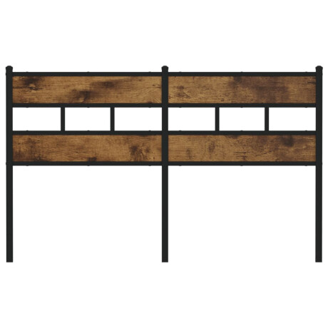 vidaXL Hoofdbord 140 cm ijzer en bewerkt hout gerookt eikenkleurig afbeelding3 - 1