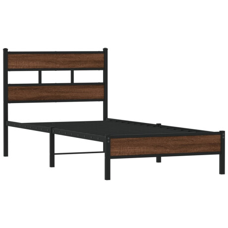 vidaXL Bedframe zonder matras bewerkt hout bruin eikenkleur 90x200 cm afbeelding3 - 1