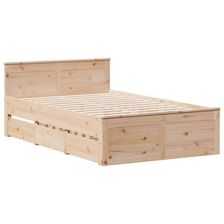vidaXL Bedframe zonder matras met hoofdbord grenenhout 135x190 cm afbeelding3 - 1
