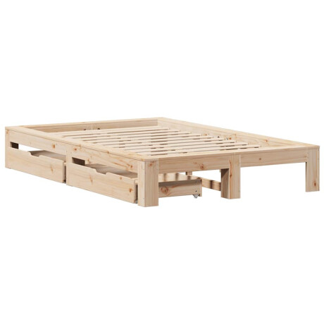 vidaXL Bedframe zonder matras massief grenenhout 135x190 cm afbeelding3 - 1