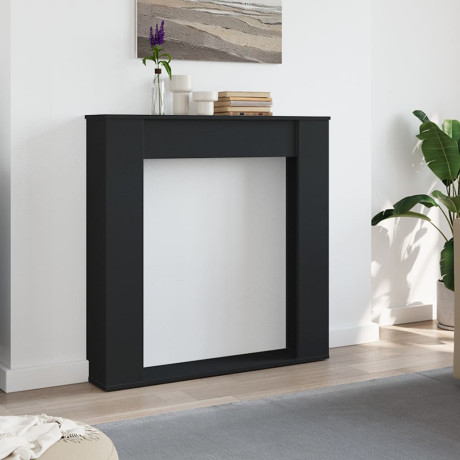 vidaXL Haardombouw 100x20x100 cm bewerkt hout zwart afbeelding3 - 1
