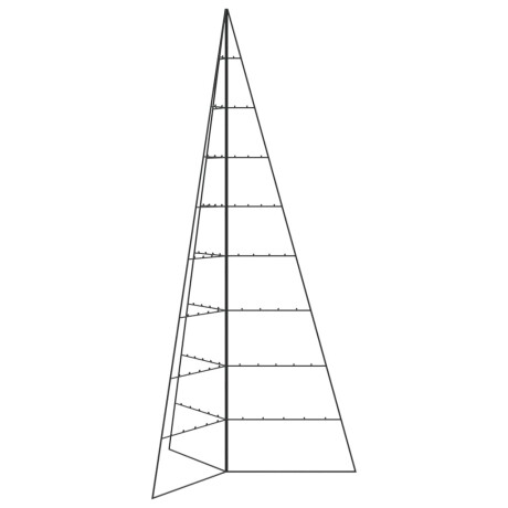 vidaXL Kerstdecoratie kerstboom 210 cm metaal zwart afbeelding3 - 1