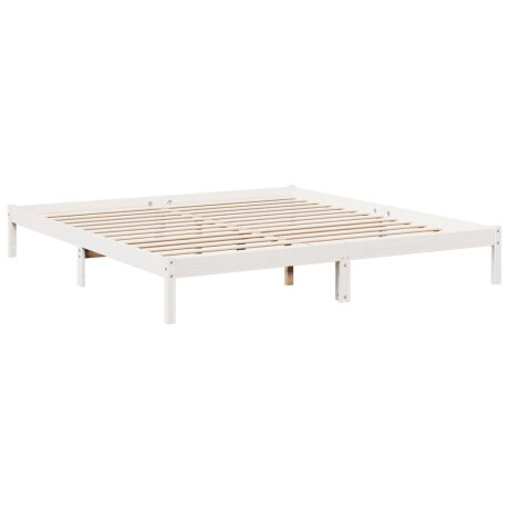 vidaXL Bedframe extra lang zonder matras grenenhout wit 200x210 cm afbeelding3 - 1
