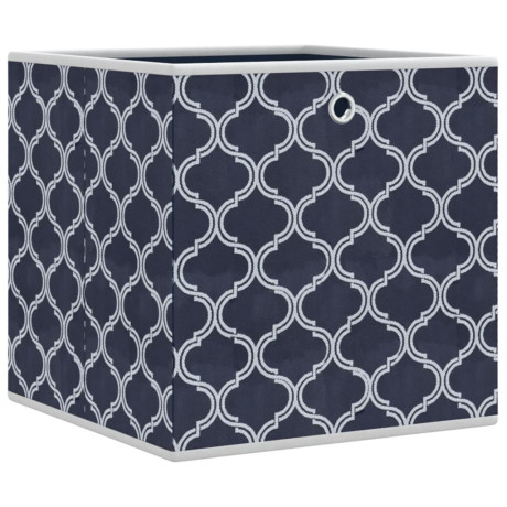 vidaXL Opbergboxen 4 st inklapbaar 32x32x32 cm ongeweven stof blauw afbeelding3 - 1