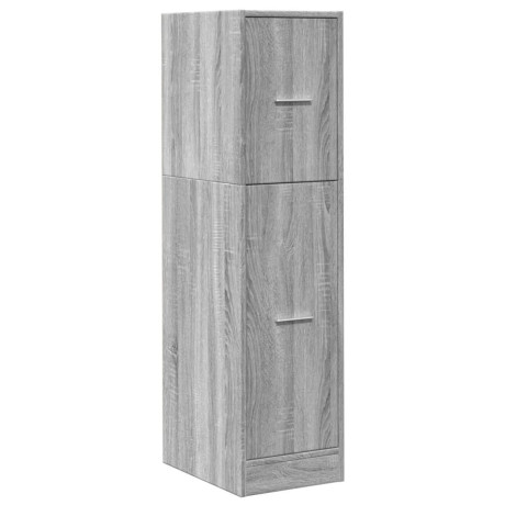 vidaXL Apothekerskast 30x41x118 cm bewerkt hout grijs sonoma eiken afbeelding3 - 1