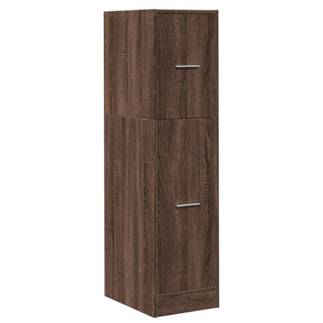 vidaXL Apothekerskast 30x41x118 cm bewerkt hout bruin eikenkleurig afbeelding3 - 1