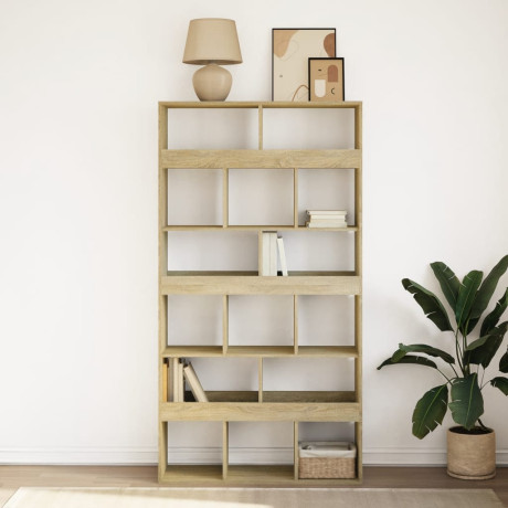 vidaXL Boekenkast 100x33x187,5 cm bewerkt hout sonoma eikenkleurig afbeelding3 - 1