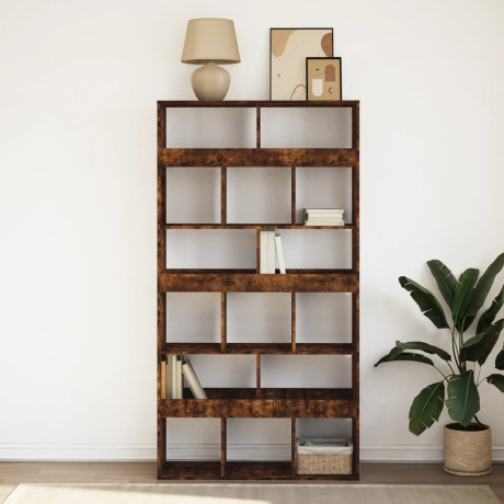 vidaXL Boekenkast 100x33x187,5 cm bewerkt hout gerookt eikenkleurig afbeelding3 - 1
