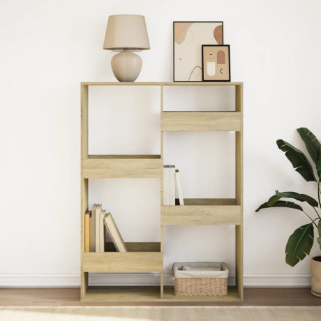vidaXL Boekenkast 100x33x135 cm bewerkt hout sonoma eikenkleurig afbeelding3 - 1