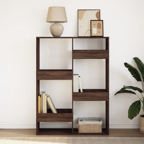 vidaXL Boekenkast 100x33x135 cm bewerkt hout bruin eikenkleurig afbeelding3 - 1