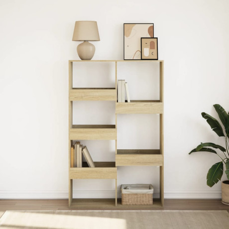 vidaXL Boekenkast 100x33x155,5 cm bewerkt hout sonoma eikenkleurig afbeelding3 - 1