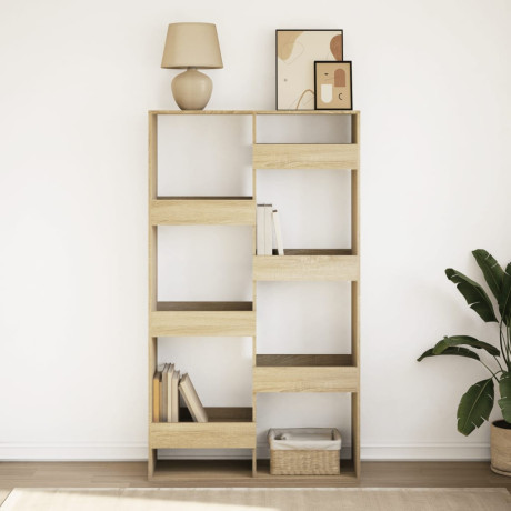 vidaXL Boekenkast 100x33x175 cm bewerkt hout sonoma eikenkleurig afbeelding3 - 1