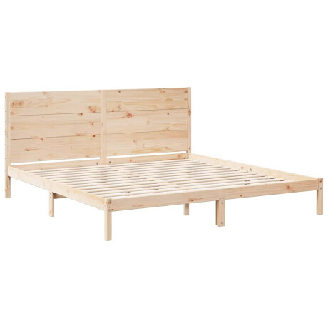 vidaXL Bedframe extra lang zonder matras massief hout 200x210 cm afbeelding3 - 1