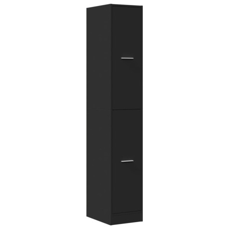 vidaXL Apothekerskast 30x41x174,5 cm bewerkt hout zwart afbeelding3 - 1
