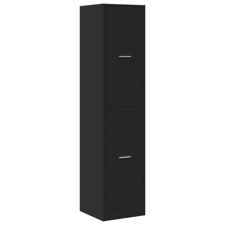vidaXL Apothekerskast 40x41x174,5 cm bewerkt hout zwart afbeelding3 - 1
