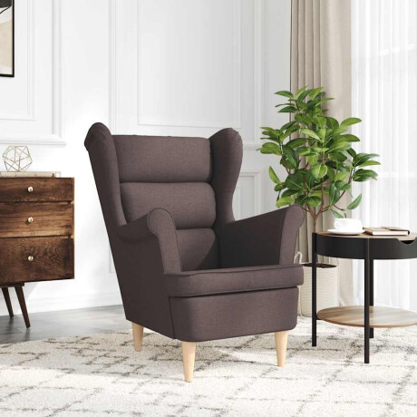 vidaXL Fauteuil 74x84x100 cm stof donkerbruin afbeelding3 - 1