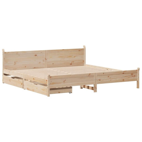 vidaXL Bedframe zonder matras massief grenenhout 180x200 cm afbeelding3 - 1