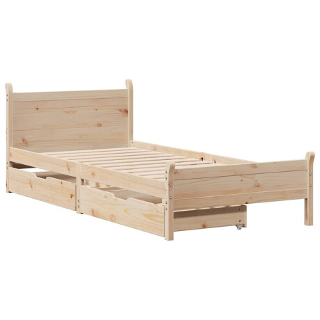 vidaXL Bedframe zonder matras massief grenenhout 90x200 cm afbeelding3 - 1