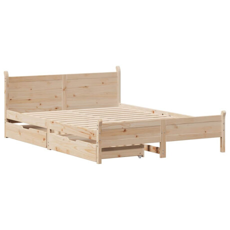 vidaXL Bedframe zonder matras massief grenenhout 135x190 cm afbeelding3 - 1
