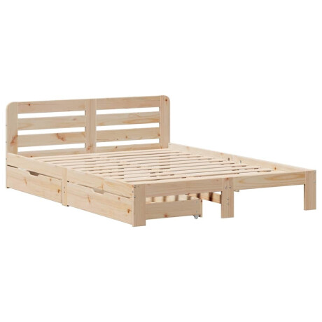 vidaXL Bedframe zonder matras massief grenenhout 135x190 cm afbeelding3 - 1