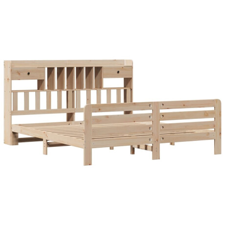 vidaXL Bed met boekenkast zonder matras massief grenenhout 180x200 cm afbeelding3 - 1