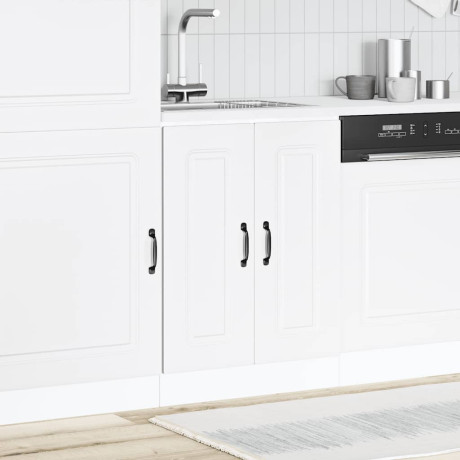 vidaXL Spoelbakonderkast Kalmar 60x46x81,5 cm bewerkt hout wit afbeelding3 - 1