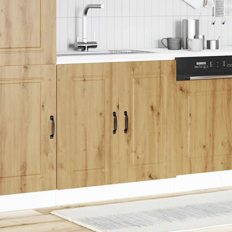 vidaXL Spoelbakonderkast Kalmar 80x46x81,5 cm hout artisanaal eiken afbeelding3 - 1