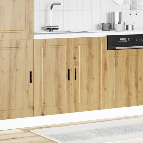 vidaXL Spoelbakonderkast Porto 80x46x81,5 cm hout artisanaal eiken afbeelding3 - 1