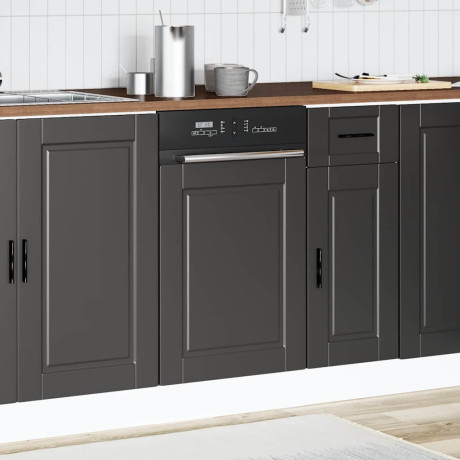 vidaXL Vaatwaspaneel Porto 45x1,5x57 cm bewerkt hout zwart afbeelding3 - 1