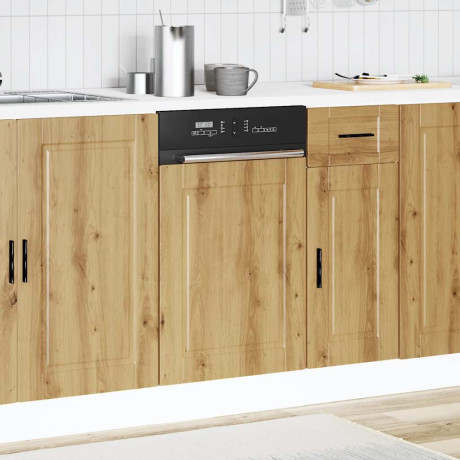 vidaXL Vaatwaspaneel Porto 45x1,5x57 cm bewerkt hout artisanaal eiken afbeelding3 - 1