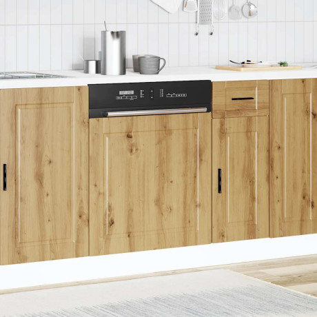 vidaXL Vaatwaspaneel Porto 60x1,5x57 cm bewerkt hout artisanaal eiken afbeelding3 - 1