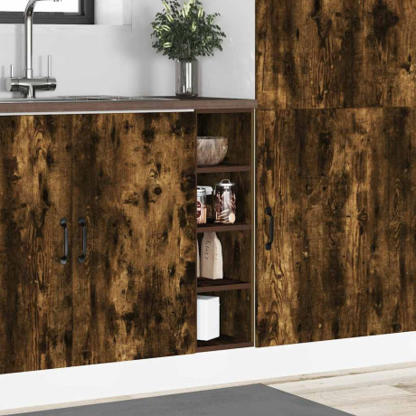 vidaXL Onderkast Riga 20x44,5x81,5 cm bewerkt hout gerookt eikenkleurig afbeelding3 - 1
